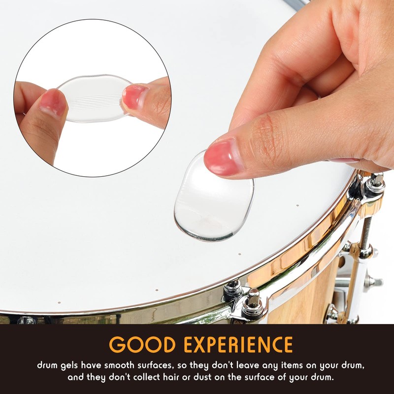 Yeshone 60 Pieces Drum Dampeners Gel Pads Silicone Soft Moon