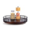 BAMBOO LAND- Lazy Susan Turntable Organizer, 9", Walnut Lazy Susan