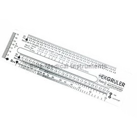EMI EKG Ruler # 422 EKG Pocket Reference Guide – Electrocardiogram Measurement Tool for Students & Medical Professionals
