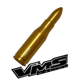 VMS Racing 223 Cal Caliber Gold Bullet 3" inch Antenna Heavy Gauge Billet Aluminum Short Compatible with Honda Si 2002-2005 EP3