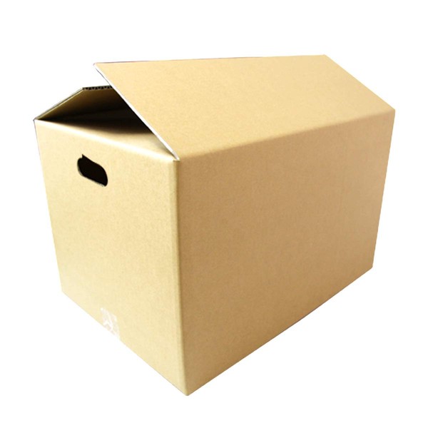 WEIMALL Cardboard with Handle Hole, 120 Size, Set of 50, 20.1 x 14.2 x 12.6 inches (510 x 360 x 320 mm), Solid Color, Made in Japan, Corrugated Cardboard, Brown, Moving, 120, Cardboard Box, Cardboard Box