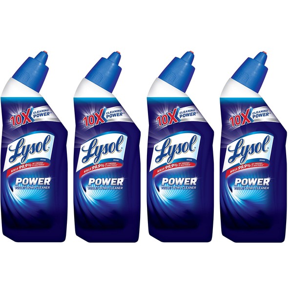 Lysol Power Toilet Bowl Cleaner, 10X Cleaning Power 8 oz (Pack of 4)