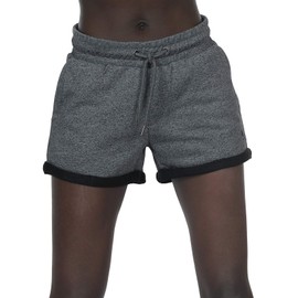 icyzone Pantalones cortos de entrenamiento para mujer, pantalones cortos deportivos de algod n para correr y correr (paquete de 2), Carb n, vino, XL