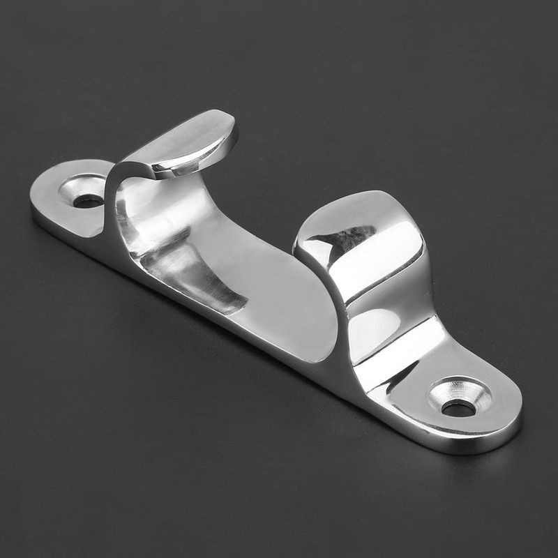 Qiilu 102MM Fairleader Boat Cleats Marine Mooring Cleats Stainless Steel