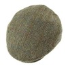 Harris Tweed Flat Cap Green Herringbone (Large)
