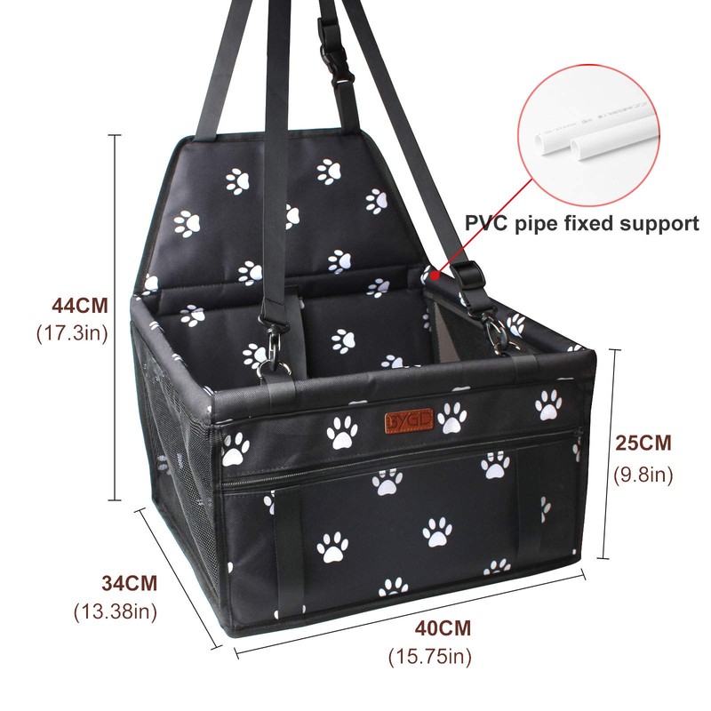 BYGD Dog Car Seat, with Upgrade Support Rod, Breathable and