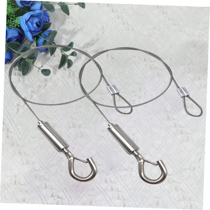 Operitacx 2pcs Wire Rope Hook Grow Light Chain Hanging Cable