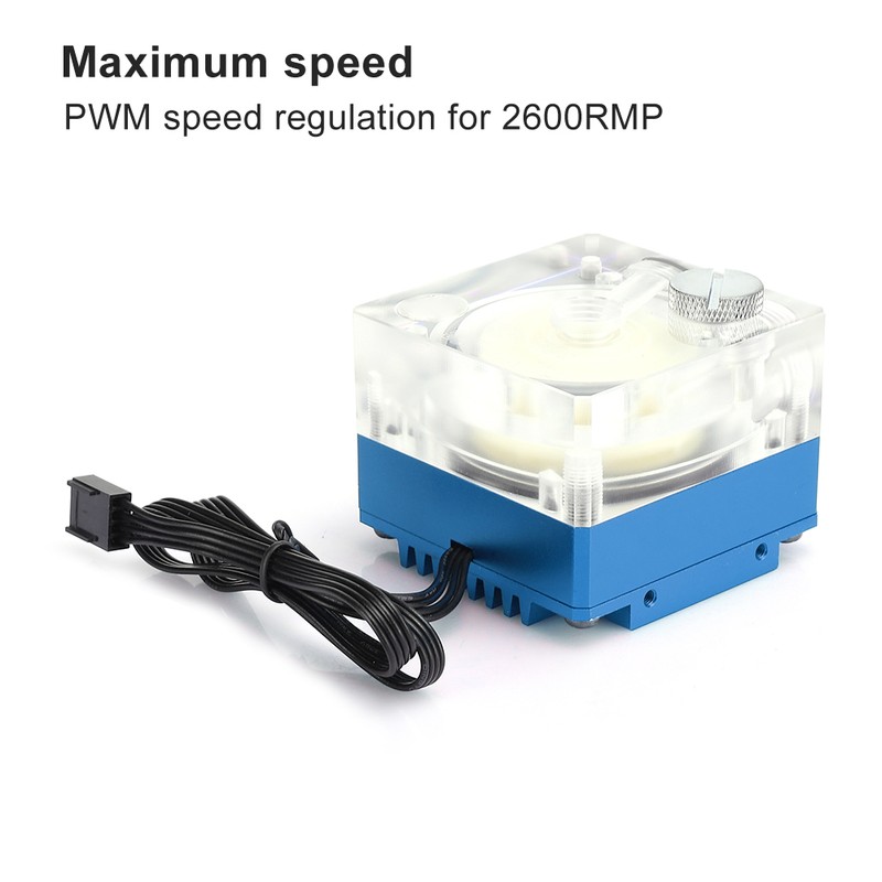 Water Cooling Pump Acrylic Aluminum Computer Accessory Heat Sink Mute