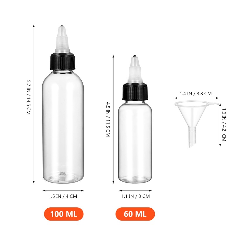 Luxshiny Mini Squeeze Bottle10PCS Sauce Bottle with Pointed Tip Clear