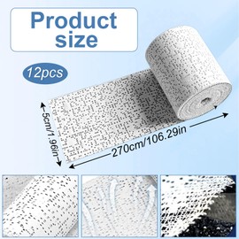 HA BIN 12 Pieces Plaster Bandages, Plaster Bandages Set 5 x 270 cm, Plaster Bandages for Crafts, Premium Plaster Bandages, for Skin Models, Face, Body, Mask Model (White 5 cm)