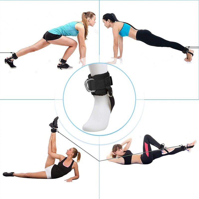 Taicols Ankle Straps for Cable Machines, Adjustable Ankle Strap, D-Ring