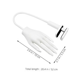 FRCOLOR Nail Practice Hand Model Reusable Fake Hand for Nail Art Training Realistic for Beginners Easy to Clean Fingernail Practice Tool