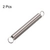 sourcingmap 67mmx10mmx1.1mm Metal Dual Hook Tension Spring Silver Tone 2pcs