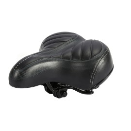 Unbranded Ultra Soft City/Mountain Bike Saddle - Thick Cushion, Matte Black Seat