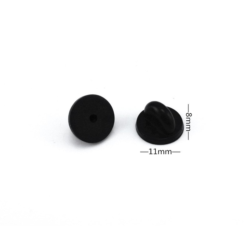 yueton 100pcs 11mm PVC Rubber Pin Backs