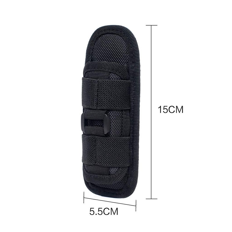WYNEX Tactical Flashlight Holster Pouch, Rotatable Flashlight Holder Tactical Torch