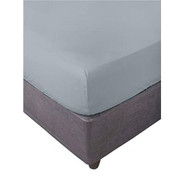 Miracle Home. Fitted Sheet, Elastic, Soft, Comfortable, Anti-Pilling. Cotton 50% 50% Polyester. Gray. 105 x 200 cm