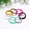 JewelryWe Pack of 7 Silicon Rings Stackable Thin Wedding Bands