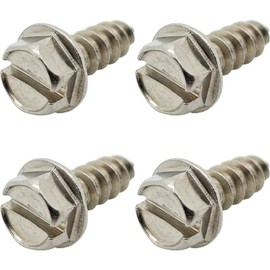 Four (4) Stainless Steel License Plate Screws (BCP253)