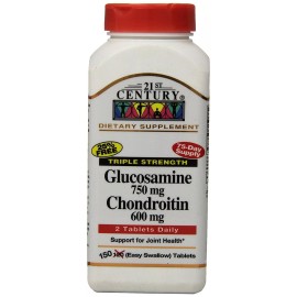 21st Century Glucosamine 750mg & Chondroitin 600mg Joint Health Support 150 Each