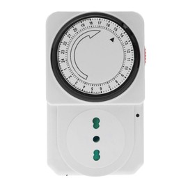 LEOFLA Adjustable timer 24 hours with programmable analogue socket timed plug, variable, media