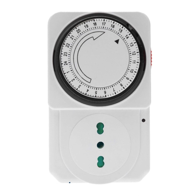 LEOFLA Adjustable timer 24 hours with programmable analogue socket timed