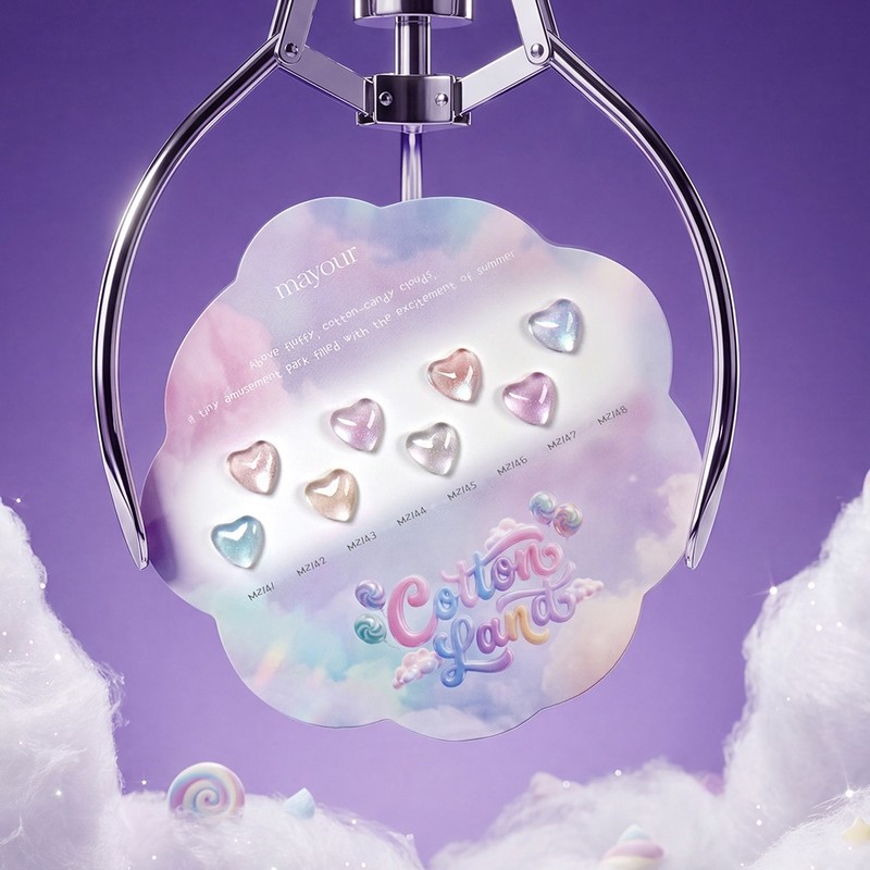 May Your Cotton Land 8 Piece Set Pastel Magnetic Gel