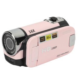Cocoarm 16MP Digitalkamera, Videokamera-Recorder mit Elektronischem Verschluss für Reise- und Hochzeitsaufnahmen (PINK)