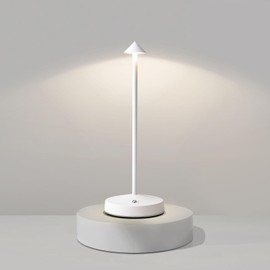 Rechargeable Table Lamp Cordless,3000 Mah Battery Powered Lamp 2 Level Dimmable Table Lamp Mini Table Lamp in Aluminium 3000k Touch Lamp Cordless Table Lamps For Indoor & Outdoor (White)