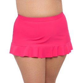 Aqua Green Women's Standard Ruffle Skirted Bottom, Rose Quartz