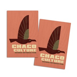 Chaco Culture National Historical Park, New Mexico, Raven, Geo, (4x6 Birch Wood Postcards, 2-Pack Stationary, Rustic Home Wall Decor)