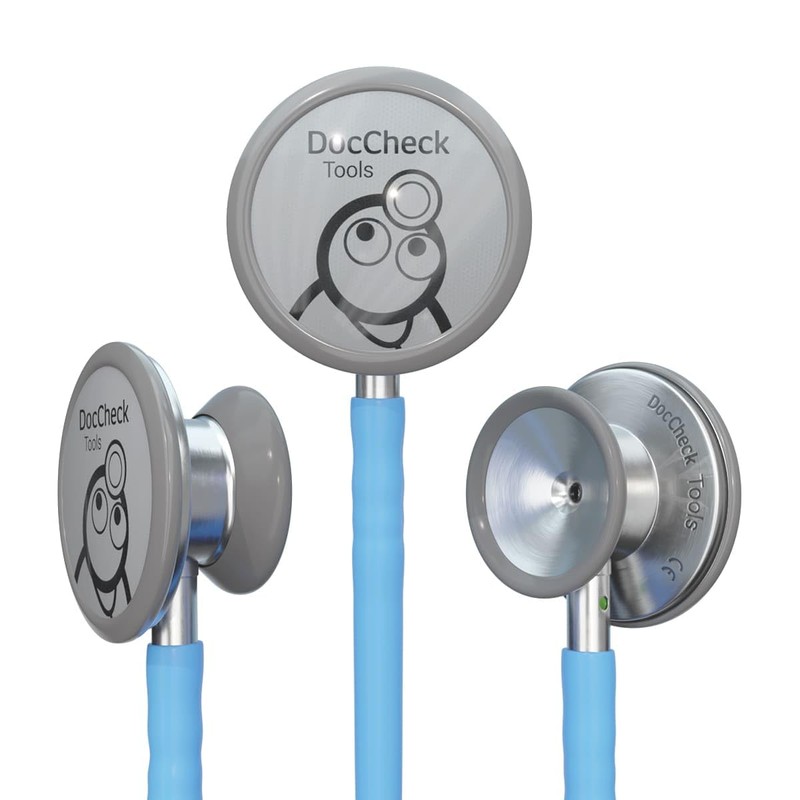 DocCheck "Lausch" Stethoscope - Double Head Chestpiece, Thick-Walled Tubing System,