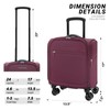 Verage Under Seat Luggage with Wheels, Softside Small Suitcase Spinner