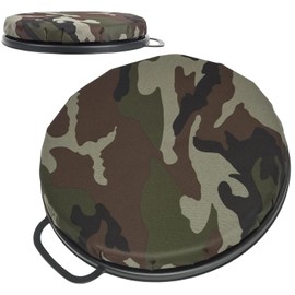 Thickened 5 Gallon Bucket Seat Lid 360 Degree Swivel Bucket Lid with Padded Top 3.74 Inch Thick Spin Ice Fishing Seat Cushion for Hunting Fishing Gardening Camping (camouflage)