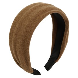 AIBFRID Headbands for Women 2.6 Inch Extra Wide Cloth Fabric Headband Fashion Non Slip Elastic Head Bands for Girls Hair Accessories (Brown)