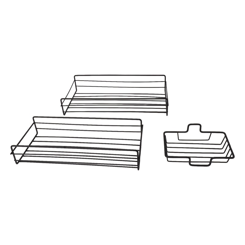 Shower Caddy Shelf Basket Self Adhesive Wall Mount Black Storage