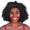 Tirrinia Synthetic Kinky Curly Half Wig Short Afro Wigs Heat