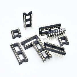 원형 홀 IC 소켓 커넥터 집적 회로 DIP8 DIP14 DIP20 10 개 [02 24pin Wide] Round Hole IC Socket Connector Integrated Circuit DIP8 DIP14 DIP20 10 Pieces [02 24pin Wide]