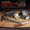 KOI ARTIASN Garlic Press Stainless Steel - Garlic Crusher Rocker