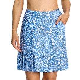 M MOTEEPI Golf Skirts for Women with Pockets and Shorts Knee Length Skorts for Woman Dressy Casual Tennis Skirt Paisley Crush L