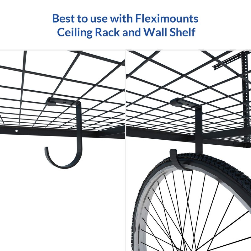 FLEXIMOUNTS 4 Pack Add On Storage Flat Hook Accessory for