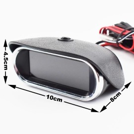 XUKEY Car Water Temp Temperature Gauge 2 In 1 LCD Digital Voltmeter Alarm W/Sensor1/8