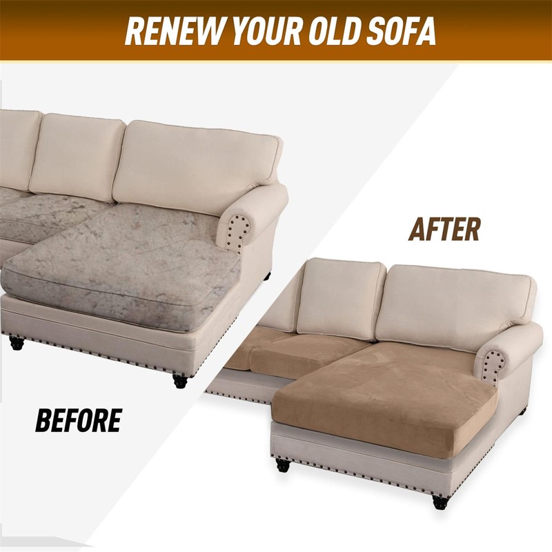 BXFUL Sofa Seat Covers Stretch Velvet Sofa Seat Cushion Covers