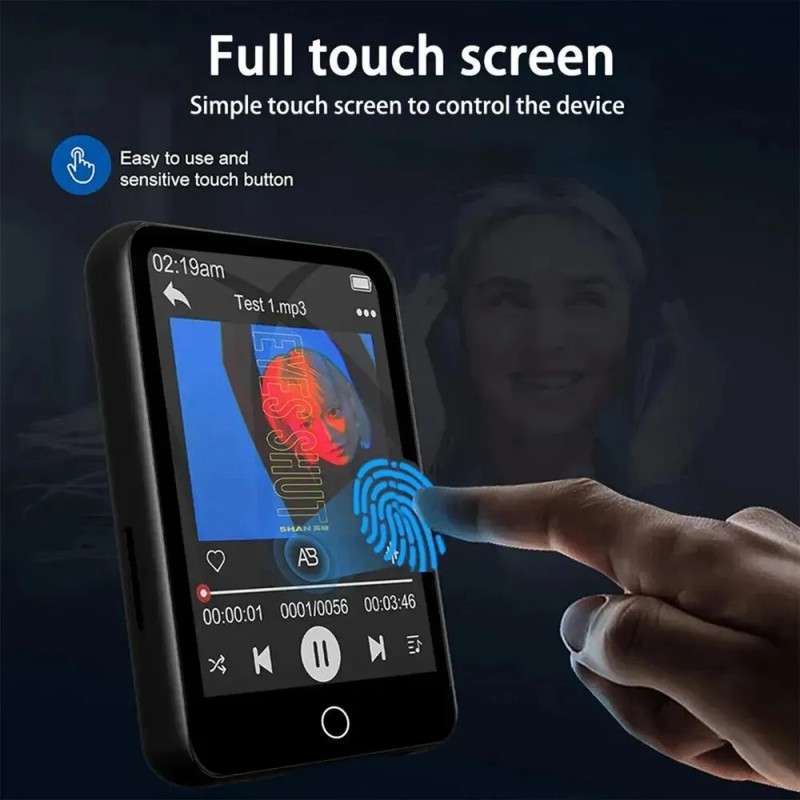 Reproductor Bluetooth Hifi Mp4/mp3, Radio Fm, Soporte De 128