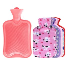 1.8L Hot Water Bottle + Random Flannel Cover Hot & Cold Relief # 01
