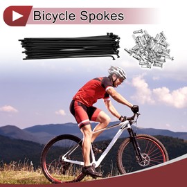 PARSLUCK 38 Set 14G Bicycle Spokes 120mm Bike Wheel Spokes Carbon Steel Black