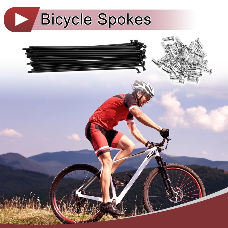 PARSLUCK 38 Set 14G Bicycle Spokes 120mm Bike Wheel Spokes