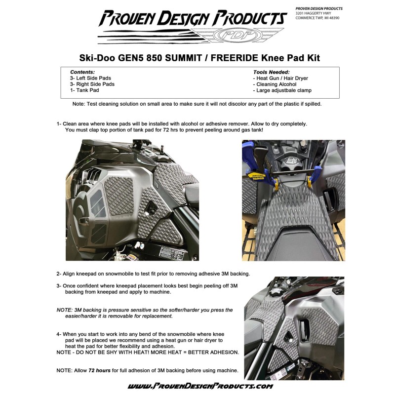 Proven Design Products 2023 Ski-Doo 850 FREERIDE X DIAMOND GRIP