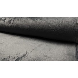 Luxury Double Sided Coral Cuddle Fleece Fabric Material - Grey, 1Mtr 150cmx100cm