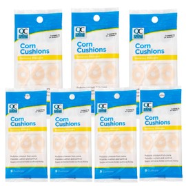 Quality Choice Corn Cushions for Toes and Feet. Soft Foam Pads for Pressure Relief. Protects from Friction and Shoe Rubbing. Adhesive Waterproof Padding 9 Count (Pack of 7)
